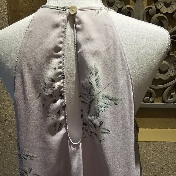 Show Me Your Mumu Gomez Lilac Floral Halter Dress M Keyhole Back - Picture 5 of 8